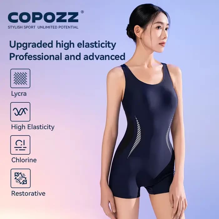 COPOZZ femme une pièce maillot de bain solide plage sans manches évider col en U été femme costumes surf Sport adulte nouveau maillot de bain