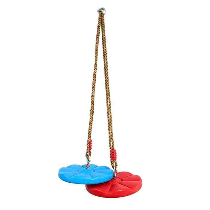 Balançoire à disque pour enfants, Sports d'intérieur et d'extérieur, rouge et bleu, pétale octogonal épais, jouets suspendus, chaise à bascule