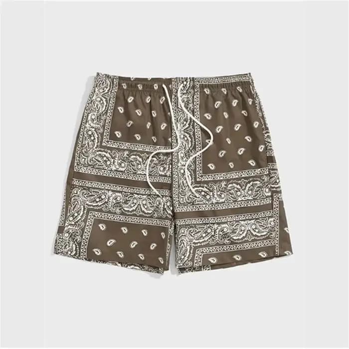 Short de plage imprimé 3D pour homme, maillot de bain tendance, streetwear décontracté, pantalon court hawaïen, bandana graphique, mode estivale