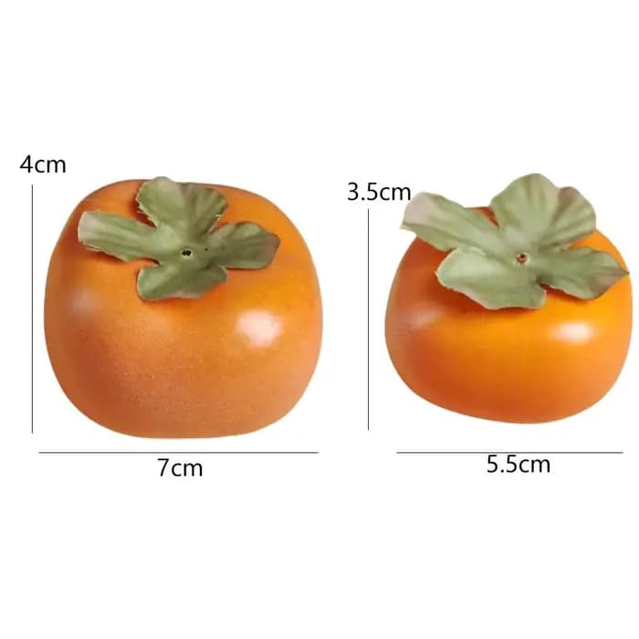 Mini Modèle Alimentaire en Mousse Artificielle, Faux Kaki Réaliste et Amusant, Fruits Simulés pour Artisanat, Décoration d'Intérieur