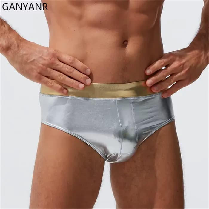 GANYANR – maillot de bain pour hommes, slip de bain Gay, Sexy, culotte de plage, vêtements de surf à séchage rapide