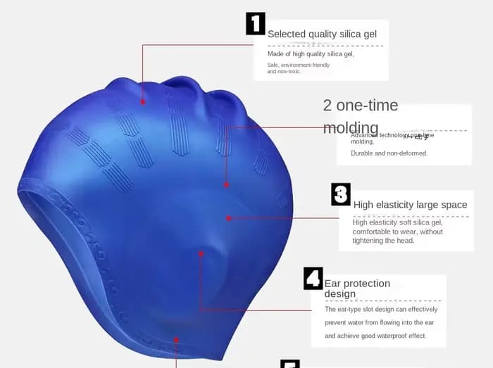 Bonnet de natation en silicone pour hommes et femmes