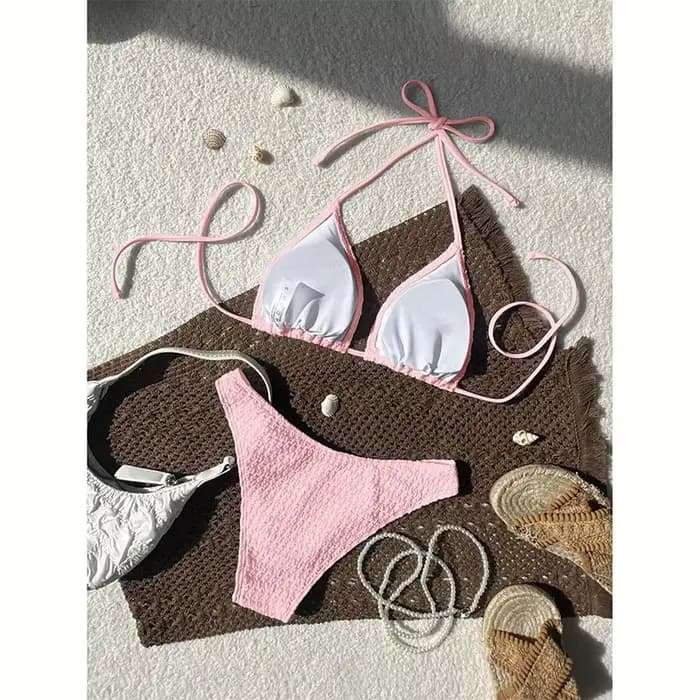 Nouvel ensemble bikini femme 2026 – Maillot de bain sexy bandeau triangle, haut et bas séparés, idéal pour la plage, la piscine et les vacances