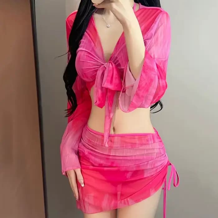 Maillot de bain 4 pièces en maille