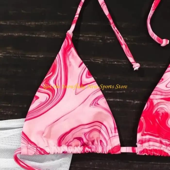 E56D – maillot bain coupe haute pour femmes, ensemble à lacets, vêtements plage