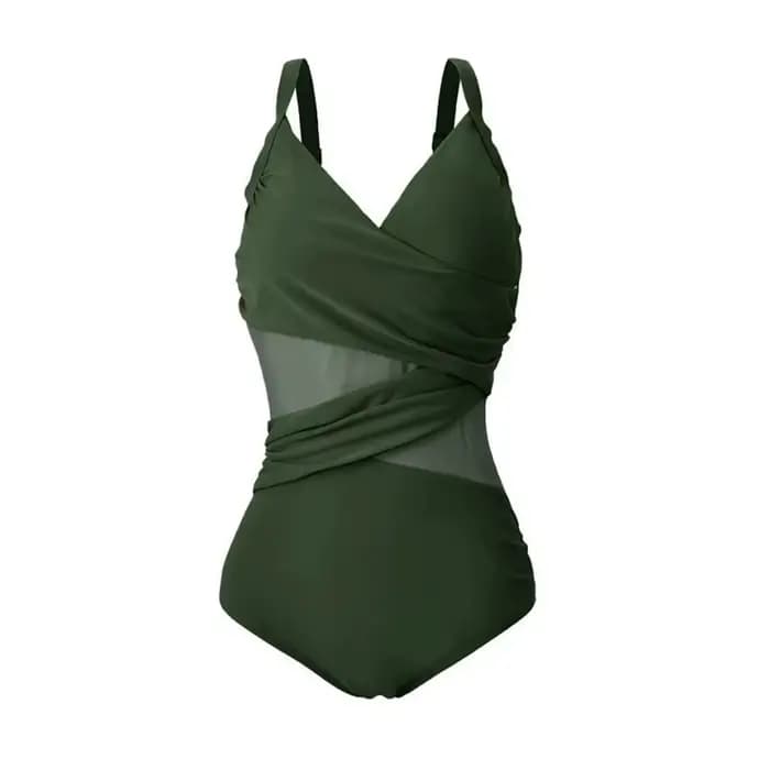 Grande taille maillots de bain femmes 2025 nouveau Sexy maille une pièce maillot