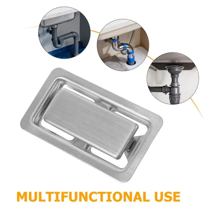 Cache-trou de vidange pour évier de cuisine, couvercles de baignoire, plaque de finition carrée pour lavabo de salle de bain, insert de bouchon de trop-plein d'évier