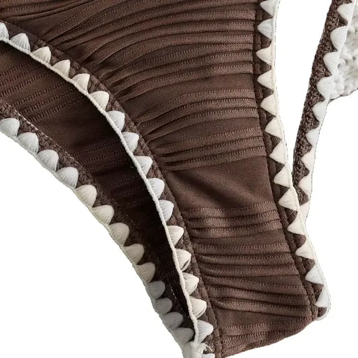 Bikini contrastant pour femmes