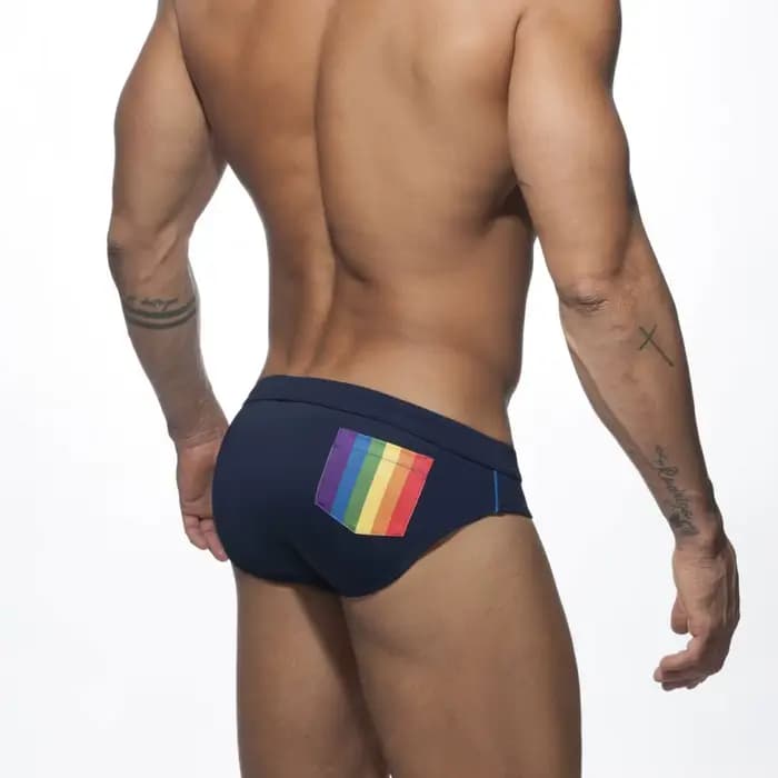 UXH chaud Sexy hommes maillot de bain push-up arc-en-ciel slips maillots de bain mâle Sexy natation Bikini Shorts hommes planche de Surf plage Surf natation