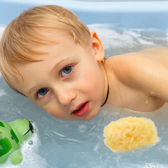 1 pièce Éponge de bain grecque naturelle en nid d'abeille, douce, exfoliante pour peaux sensibles, pour adultes et enfants, pour la douche et le bain
