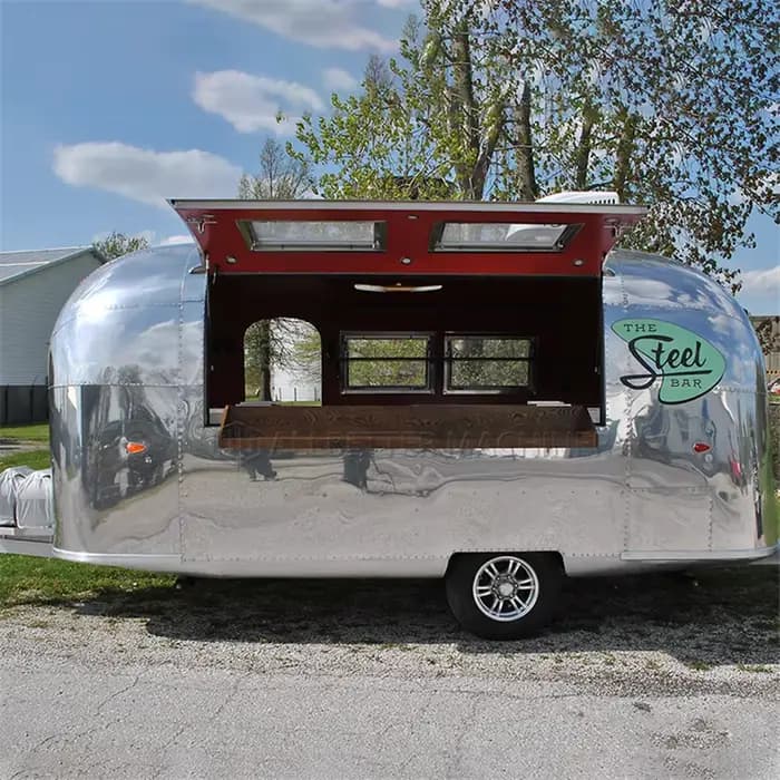 Remorque alimentaire mobile Tprogressif Halal Truck, maison de gaufres, kiosque à pizza, chariot à hot-dog, camion alimentaire vintage avec cuisine complète à vendre