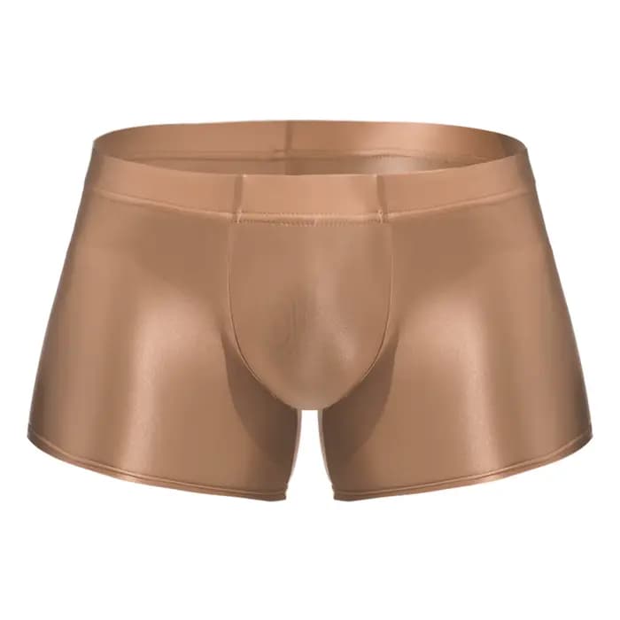Maillots de bain pour hommes taille basse brillant troncs couleur unie boxeurs Shorts Homme bas de bain caleçon mâle slip de natation sous-vêtements