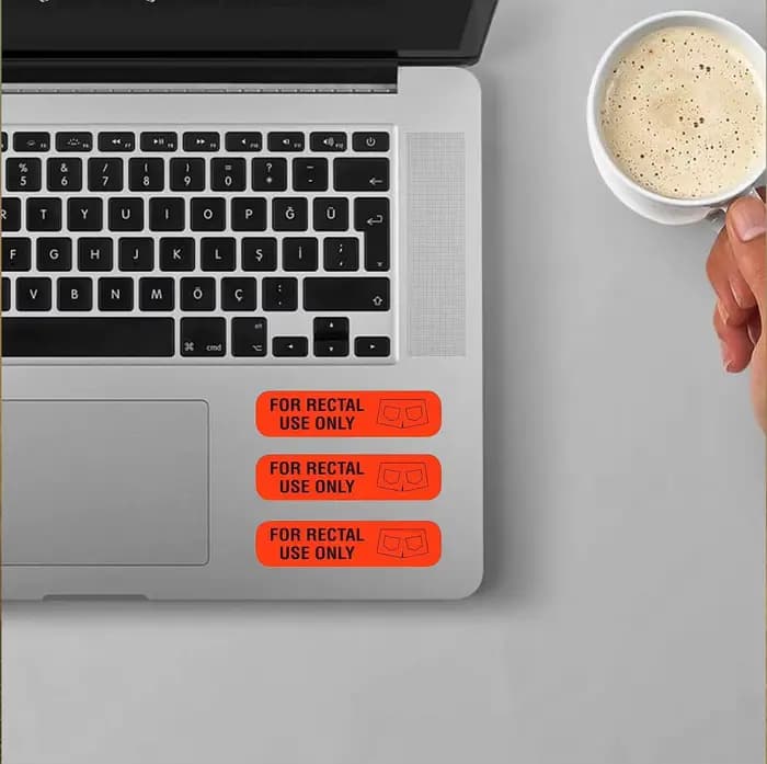 Étiquette autocollante décorative Orange "uniquement pour une utilisation directe de l'intestin", 500 pièces, 0.39x1.5 pouces, marque de farces étanche