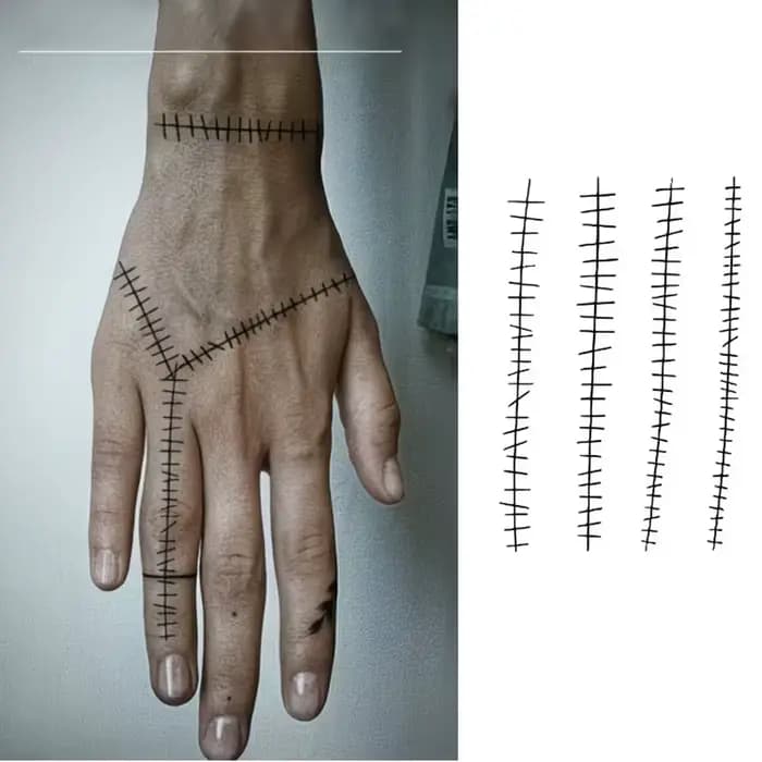 Tatouage temporaire effet cicatrice, tient jusqu'à 15 jours, nouvelle technologie, autocollant semi-permanent magique et imperméable.