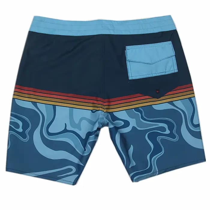 Short de plage à séchage rapide pour homme, coupe ample, élastique, décontracté, longueur trois-quarts, pour la pêche, la gym, la natation, en mélange polyester et élasthanne, été