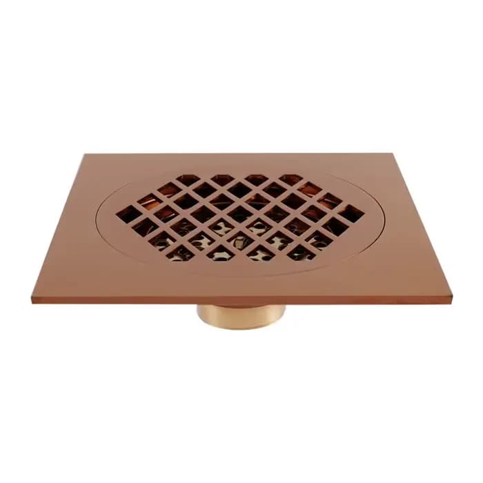 Siphon de sol carré en laiton, salle de douche, déchets, antique, brossé, or rose, noir, bronze, bronze rouge, 15x15cm