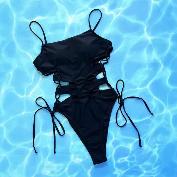 Vente chaude de la saison nouveau maillot de bain une pièce noir pour femmes Bikini sportif conservateur Z0752 maillots