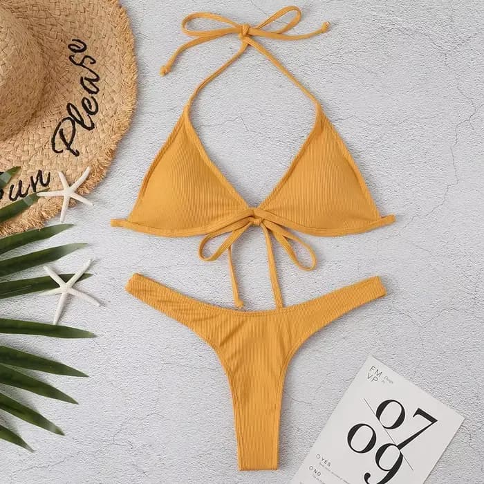 Bikini classique noir uni
