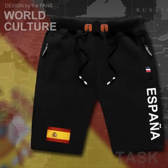 Royaume d'Espagne Espana hommes shorts plage nouveaux hommes board shorts drapeau entraînement fermeture éclair poche sweat 2017 nouveau ESP espagnol Spaniard