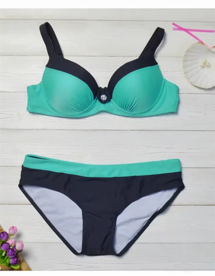 Maillot de bain rétro à rayures pour femmes