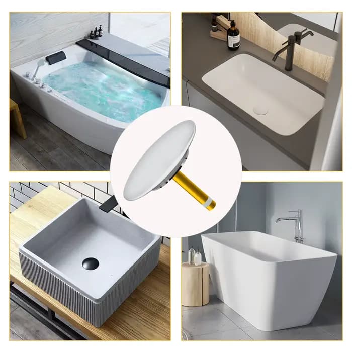 Bouchon de baignoire de remplacement, bouchon de déchets Pop-Up, baignoire en laiton, douche, bouchon de rebond, égouttoir, filtre, accessoires de salle de bains