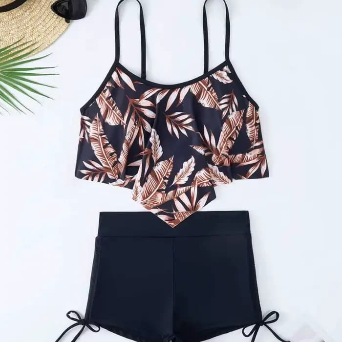2026 Ensemble de bikini à volants et à bretelles