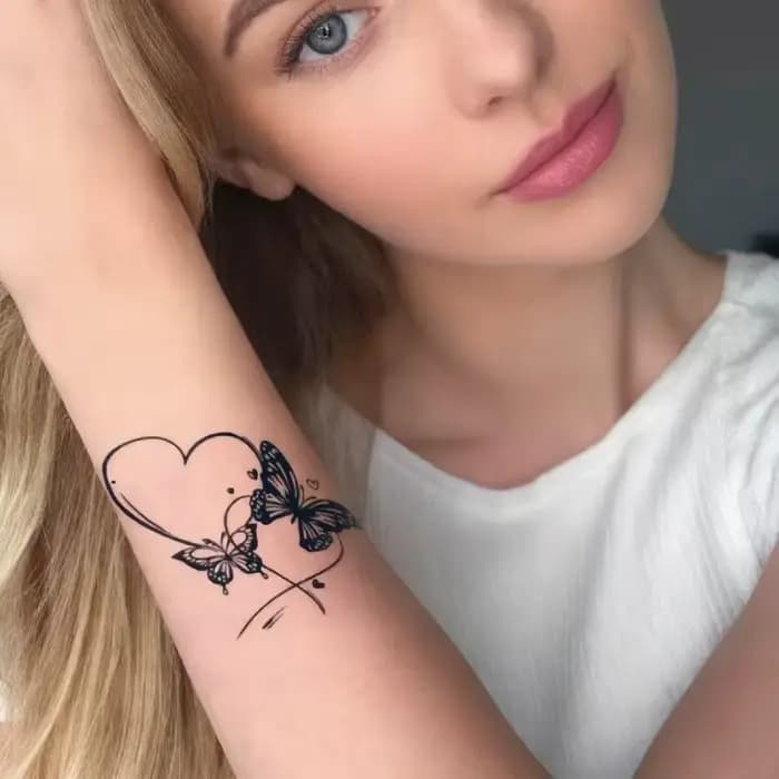 Autocollants de tatouage semi-permanents imperméables Love Butterflies, nouvelle collection, durent 10 à 12 jours