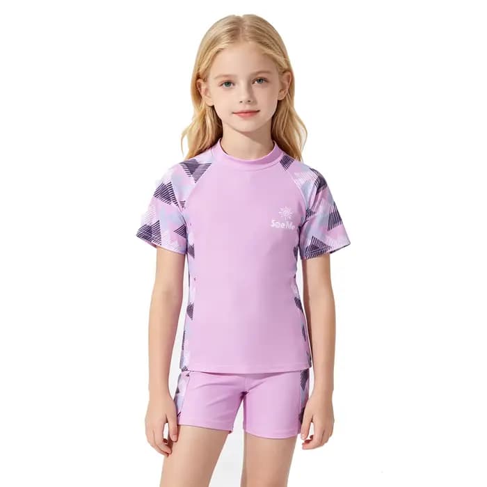 Maillot de bain rose pour filles