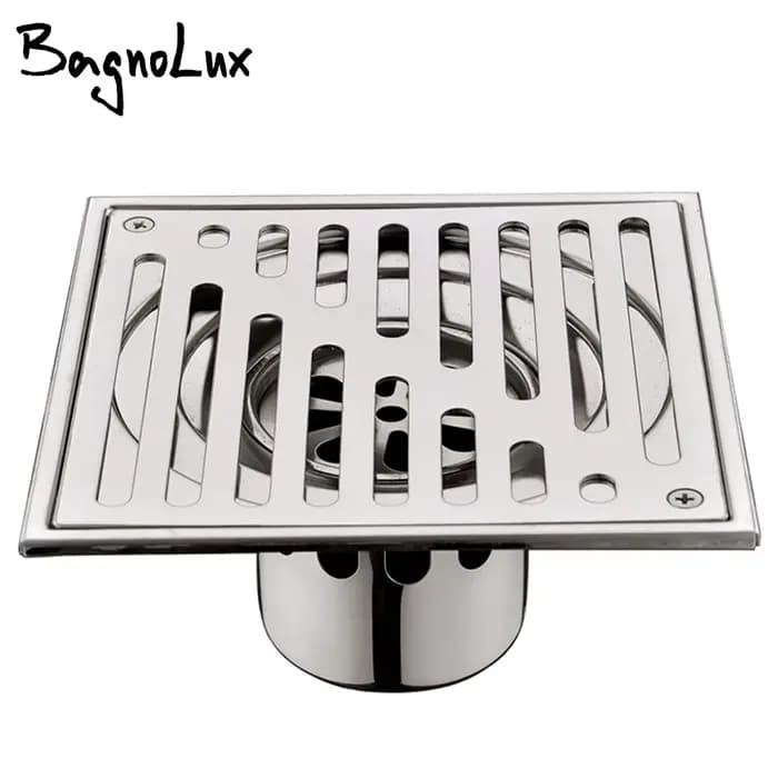 Bangnolux – grille de douche carrée en acier inoxydable SUS 304, grille de déchets de sol carrée, grille de déchets de salle de bains, filtre de vidange
