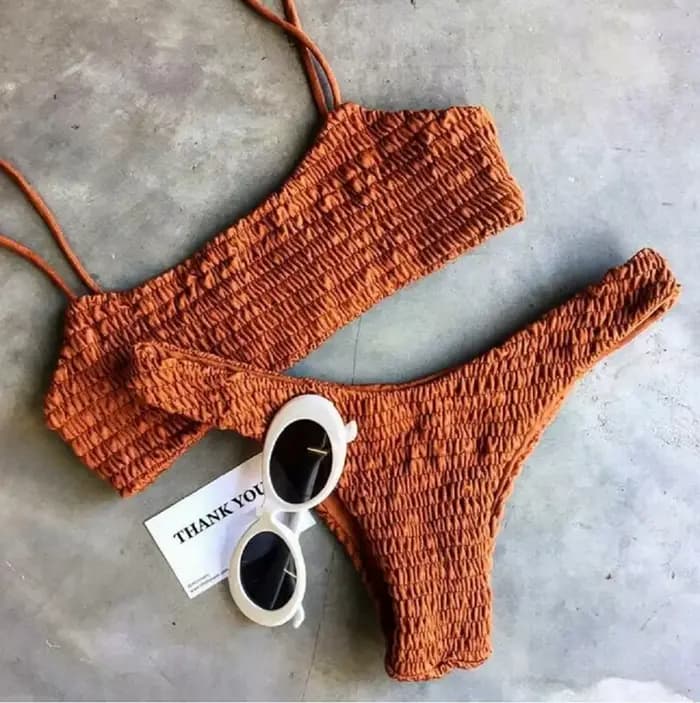 Femme Sexy volants Bikini ensemble femmes push-up rembourré soutien-gorge Biquini maillot de bain Triangle maillots