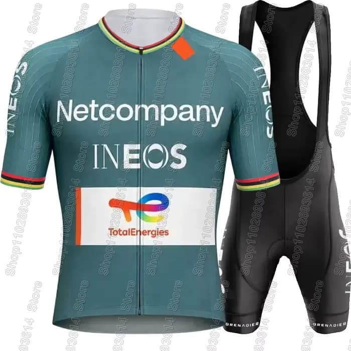 Ensemble de maillot de cyclisme Netcompany-Ineos Team 2026, kits de vêtements gris pour vélo, chemises de vélo de route, short de vélo, maillot de VTT, Ropa