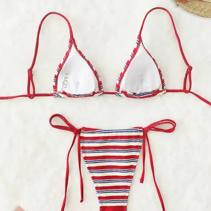 2026 Ensemble de bikini sexy à rayures pour femme, maillot de bain brésilien, tenue de plage, maillot de bain de piscine, micro-maillot de bain, Biquíni Brasileiro