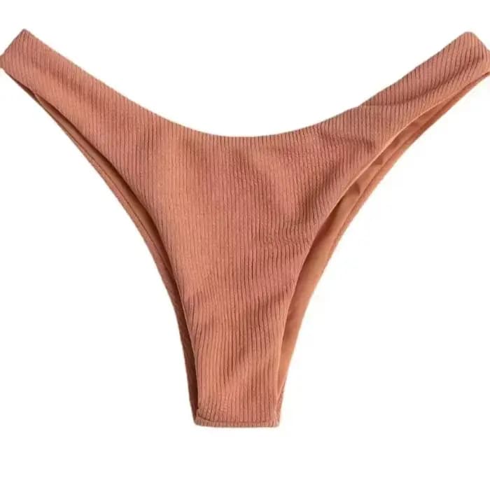 Sexy bas de Bikini femme 2025 maillot de bain taille basse bas couleur unie maillots