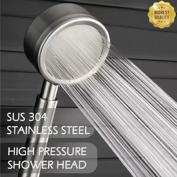 Pommeau de douche à main en acier inoxydable SUS 304, salle de bains, buse de pulvérisation à économie d'eau haute pression, pomme de douche à pluie suralimentée