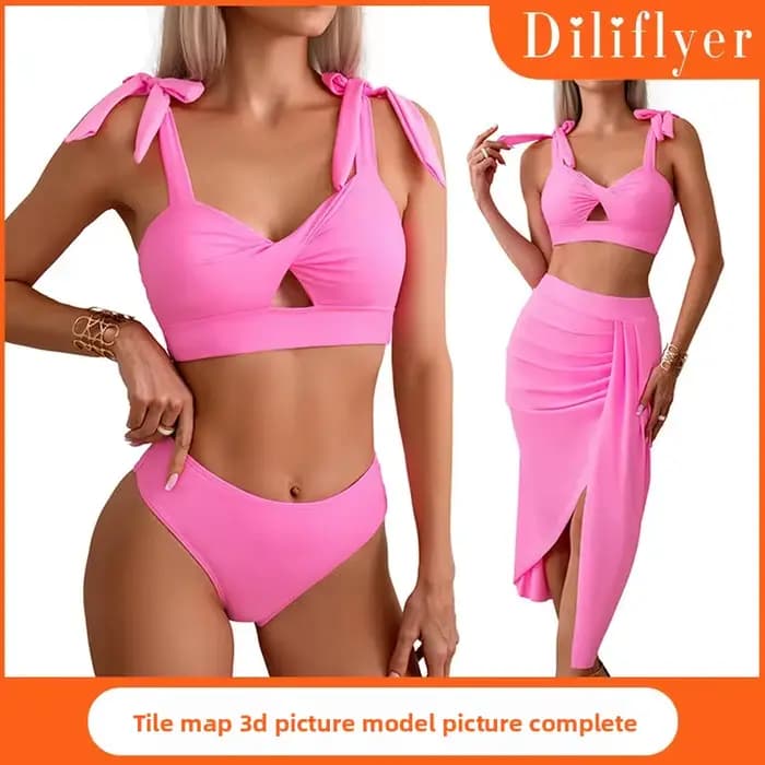 Offre spéciale de la saison nouveau maillot de bain en Nylon pour femmes ensemble trois pièces