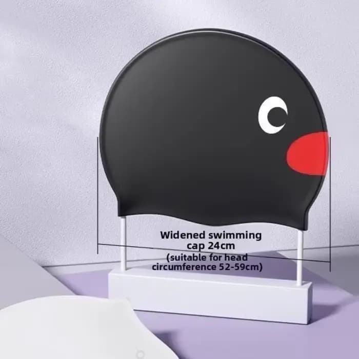 Bonnet de bain amusant en forme de phoque, bonnet de bain en silicone imperméable et mignon pour la piscine et la plage