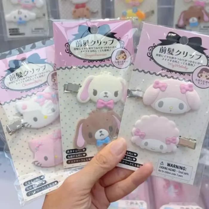 Kawaii Sugarbunnies épingle à cheveux dessin animé Kuromi ma mélodie douce fille frange pince latérale créative cannelle pinces à cheveux cadeaux de noël