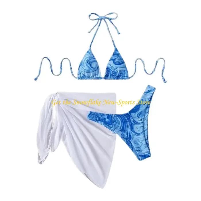 E56D – maillot bain coupe haute pour femmes, ensemble à lacets, vêtements plage