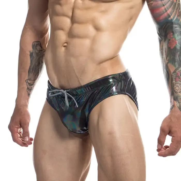 Culotte de bain métallique pour hommes