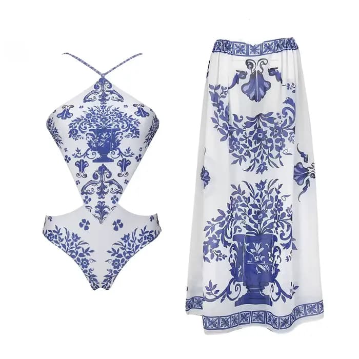 Maillot de bain une pièce rétro 2 pièces pour femme