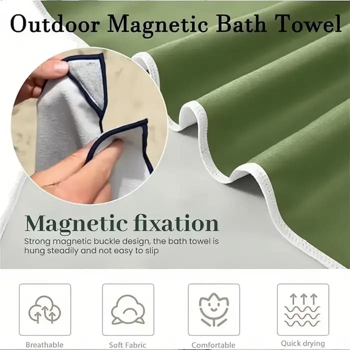 Serviette de bain magnétique d'extérieur