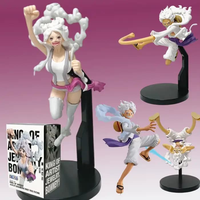 Figurines d'Anime One Piece - Ensemble Gear 5 Luffy Jewelry Bonney - Figurine d'Action en PVC - Modèle de Collection - Décoration de Bureau - Cadeau d'Anniversaire