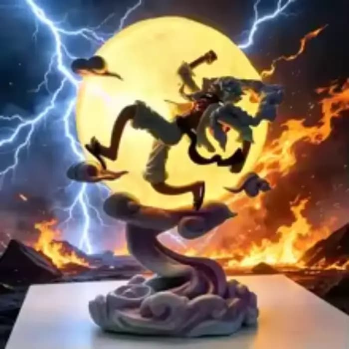Figurine d'anime One Piece, Luffy Gear 5, volant vers la lune avec lumière lunaire, figurine d'action en PVC, décorations, jouets de collection