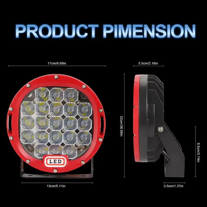 Projecteur de travail pour camion, accessoires de véhicule tout-terrain, LED pour voiture, conduite diurne, moto, vélo, éclairage étanche