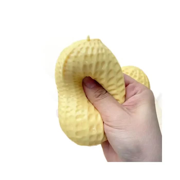 Jouet cacahuète croustillante virale : Jouet à presser réaliste en forme de nourriture, texture maltose à rebond lent, jouets sensoriels ASMR, jouet de bureau esthétique