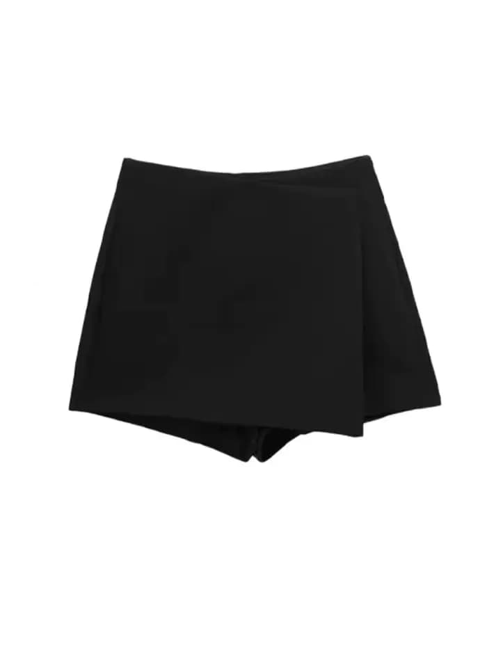 Femmes mode paréo Style asymétrique Shorts jupes Vintage taille haute côté fermeture éclair femme jupe Mujer
