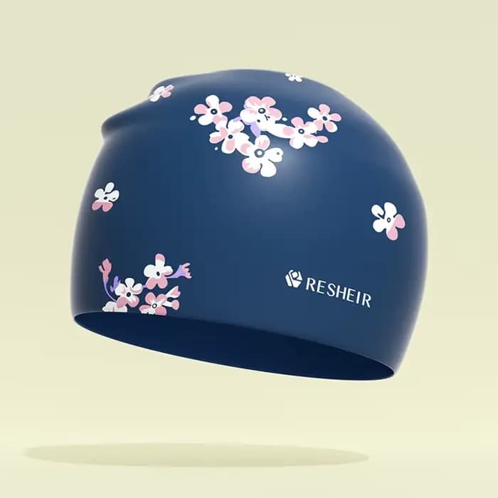 Bonnet de bain imperméable pour femmes, en Silicone, haute élasticité, confortable, imprimé, à la mode