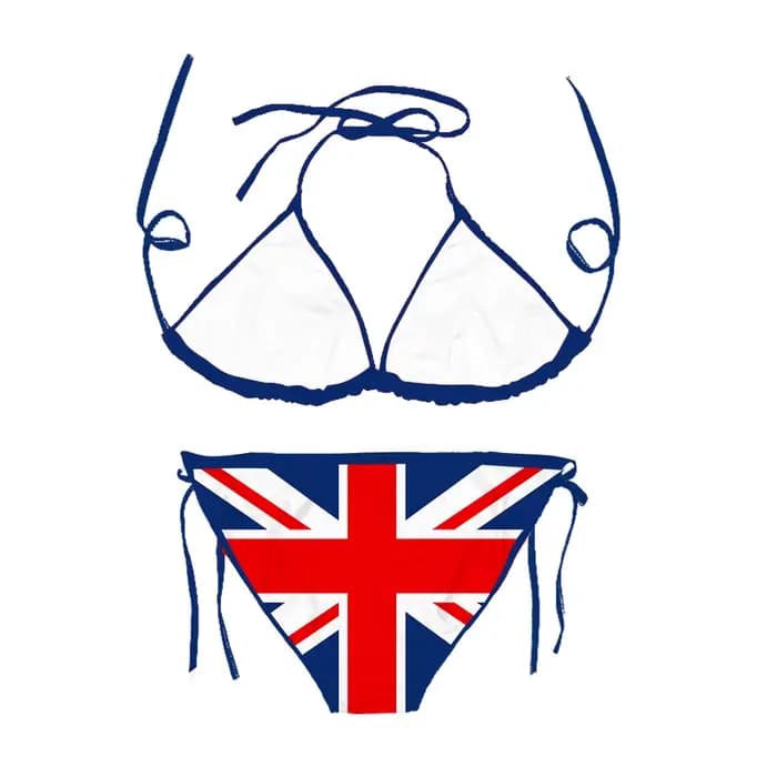 CLOOCL-Ensemble de bikini à laçage réglable, maillot de bain sexy, plage, piscine, vacances, sans coussretours de poitrine, Angleterre, Grande-Bretagne, mode