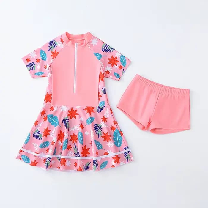Enfants fille maillot de bain une pièce robe de plage