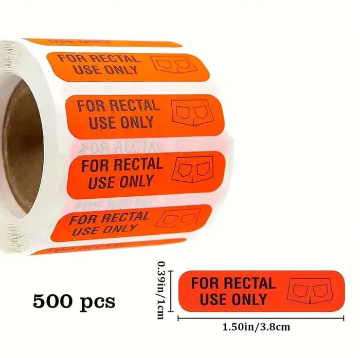 Étiquette autocollante décorative Orange "uniquement pour une utilisation directe de l'intestin", 500 pièces, 0.39x1.5 pouces, marque de farces étanche